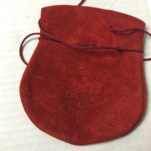 Cartier suede pouch
